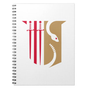 Theta Chi Fraternity Shield Swords & Serpent Notebook