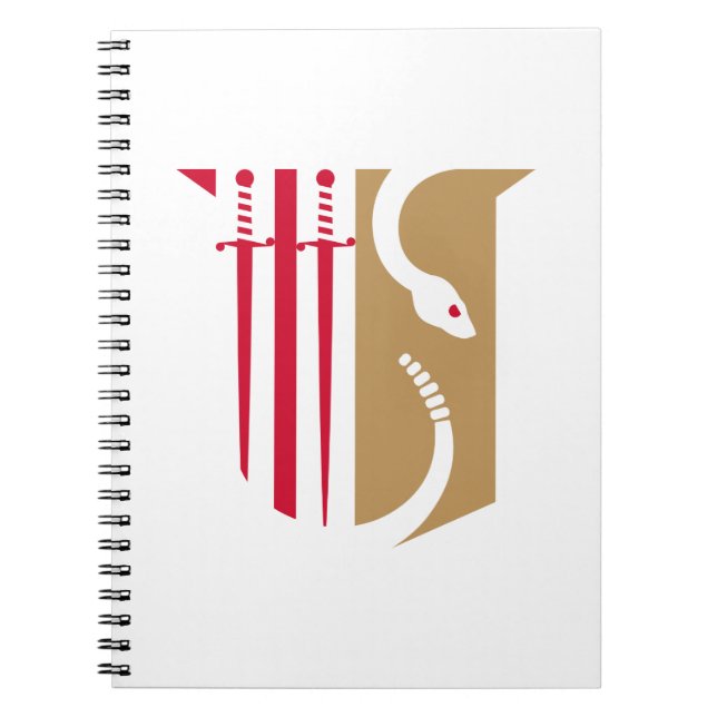 Theta Chi Fraternity Shield Swords & Serpent Notebook (Front)