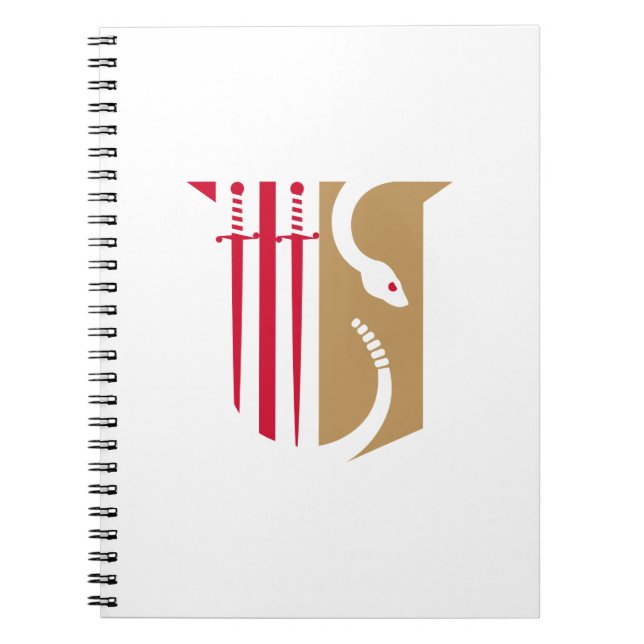 Theta Chi Fraternity Shield Swords & Serpent Notebook (Front)