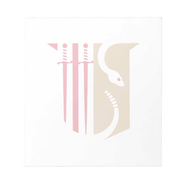 Theta Chi Fraternity Shield Swords & Serpent Notepad (Front)