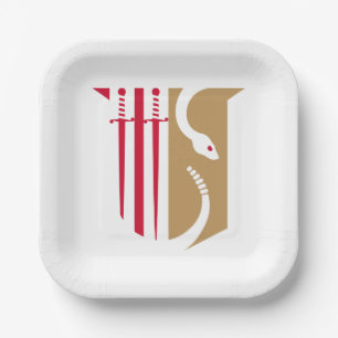 Theta Chi Fraternity Shield Swords & Serpent Paper Plates