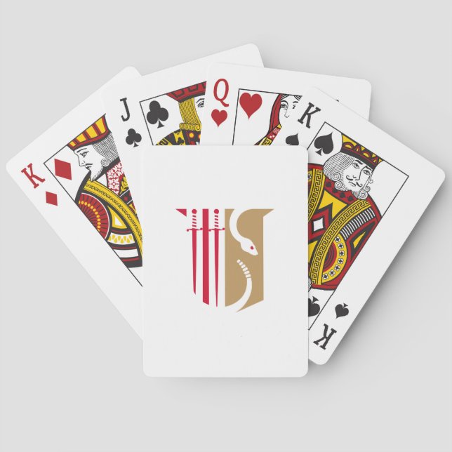 Theta Chi Fraternity Shield Swords & Serpent Poker Cards (Back)