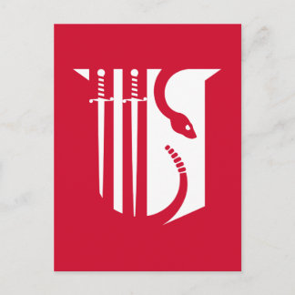 Theta Chi Fraternity Shield Swords & Serpent Postcard