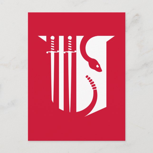 Theta Chi Fraternity Shield Swords & Serpent Postcard (Front)