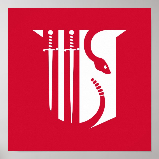 Theta Chi Fraternity Shield Swords & Serpent Poster (Front)