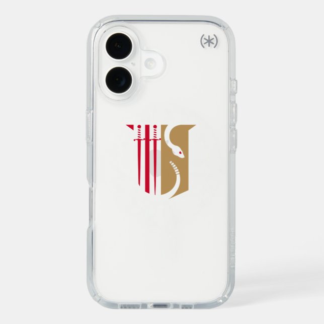 Theta Chi Fraternity Shield Swords & Serpent Speck iPhone Case (Front)