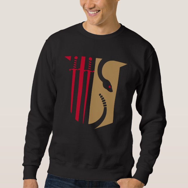 Theta Chi Fraternity Shield Swords & Serpent Sweatshirt (Front)