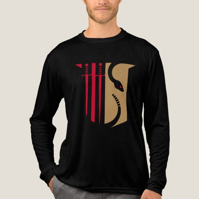 Theta Chi Fraternity Shield Swords & Serpent Tri-Blend Shirt (Front)