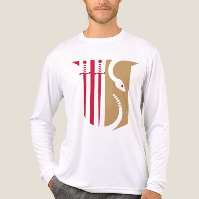 Theta Chi Fraternity Shield Swords & Serpent Tri-Blend Shirt (Front)