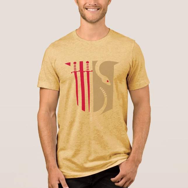 Theta Chi Fraternity Shield Swords & Serpent Tri-Blend Shirt (Front)