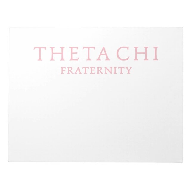 Theta Chi Fraternity Wordmark Notepad (Front)