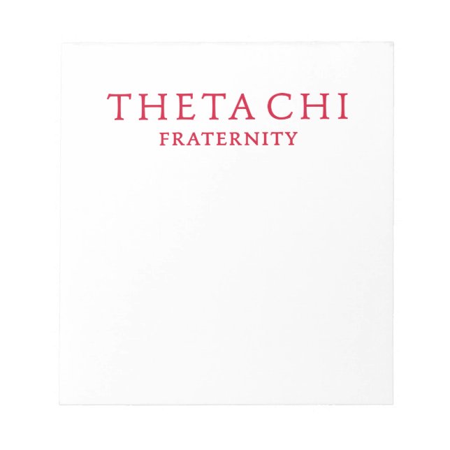 Theta Chi Fraternity Wordmark Notepad (Front)