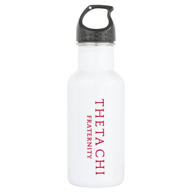 Theta Chi Fraternity Wordmark Stainless Steel Water Bottle (Front)