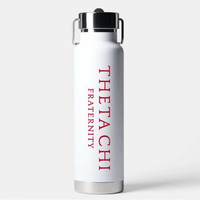 Theta Chi Fraternity Wordmark Water Bottle (Front)