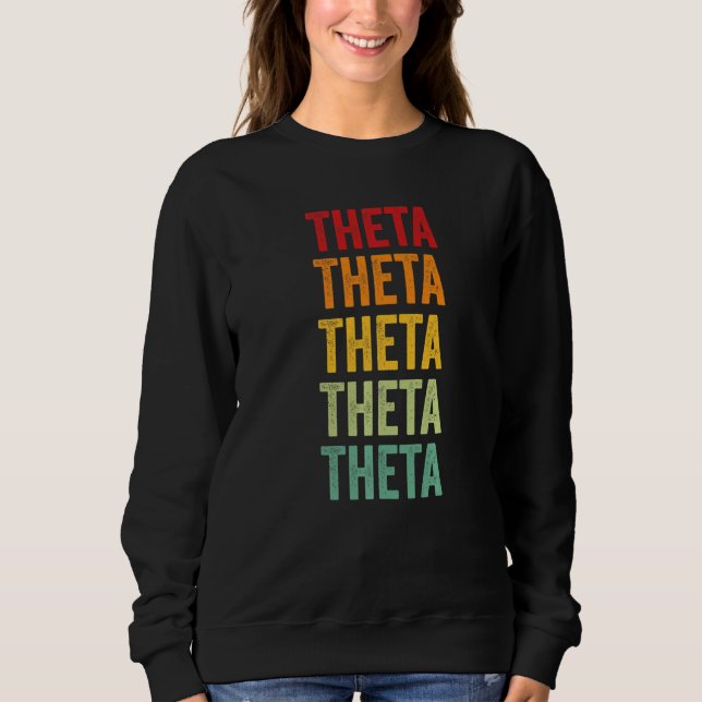Theta Crypto Rainbow Text Sweatshirt (Front)