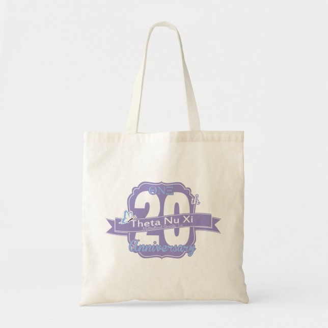 Theta Nu Xi 20th Anniversary Canvas Tote Bag (Front)