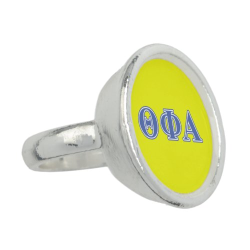 Theta Phi Alpha Blue Letters Ring