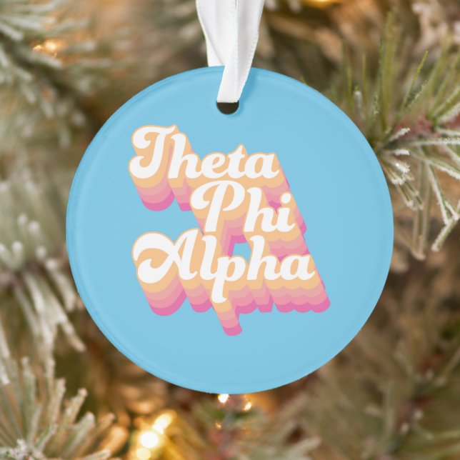 Theta Phi Alpha | Groovy Script Ornament (Tree)
