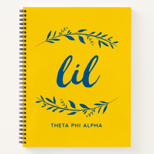 Theta Phi Alpha Lil Wreath Notebook