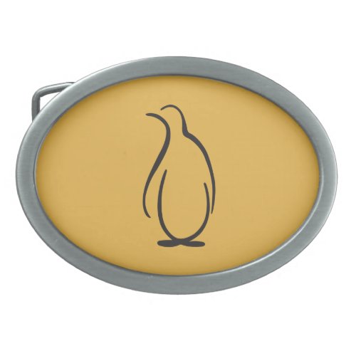 Theta Phi Alpha Penguin Logo Oval Belt Buckle