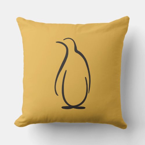 Theta Phi Alpha Penguin Logo Throw Pillow