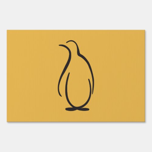 Theta Phi Alpha Penguin Logo Yard Sign