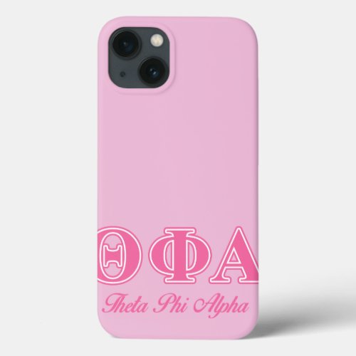 Theta Phi Alpha Pink Letters iPhone 13 Case