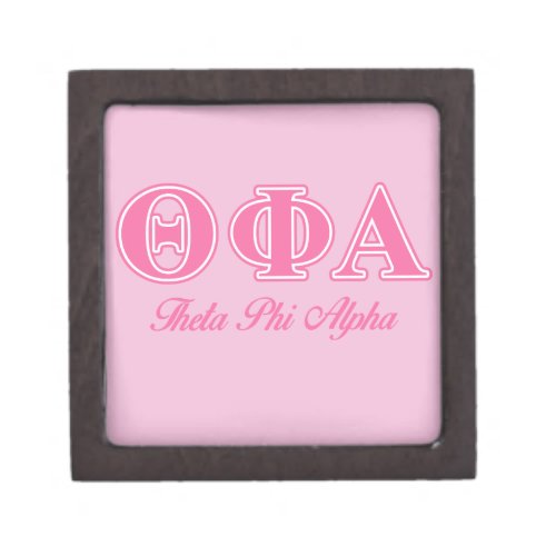 Theta Phi Alpha Pink Letters Jewelry Box