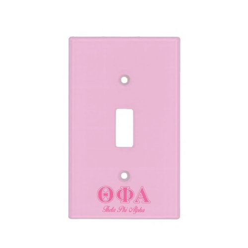 Theta Phi Alpha Pink Letters Light Switch Cover