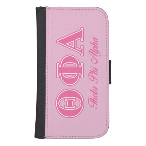 Theta Phi Alpha Pink Letters Samsung S4 Wallet Case