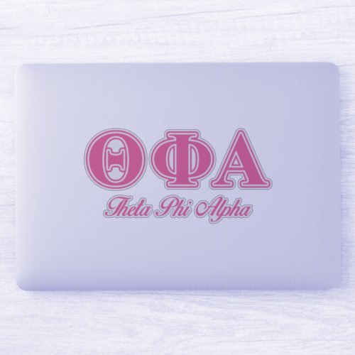 Theta Phi Alpha Pink Letters Sticker