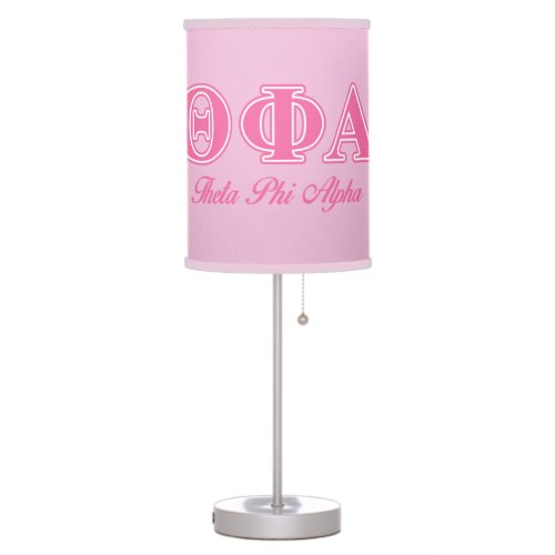 Theta Phi Alpha Pink Letters Table Lamp