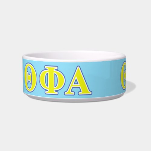 Theta Phi Alpha Yellow and Blue Letters Bowl