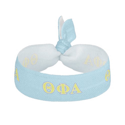 Theta Phi Alpha Yellow and Blue Letters Hair Tie