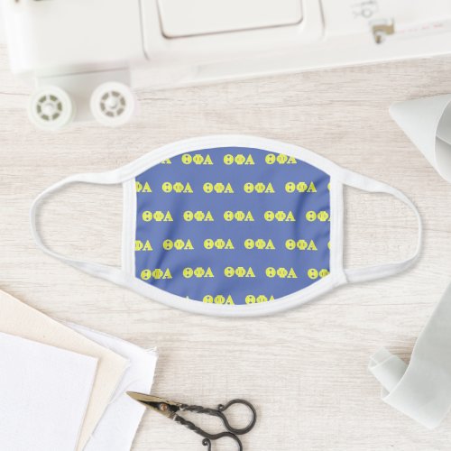 Theta Phi Alpha Yellow Letters Face Mask