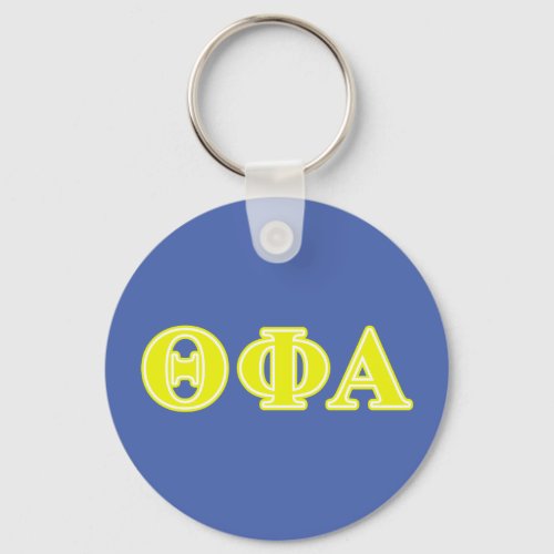 Theta Phi Alpha Yellow Letters Keychain