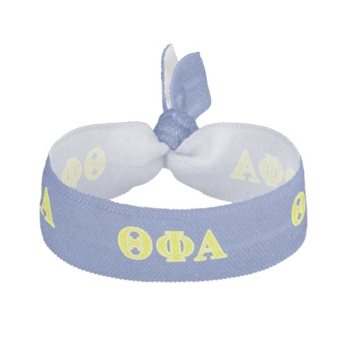 Theta Phi Alpha Yellow Letters Ribbon Hair Tie