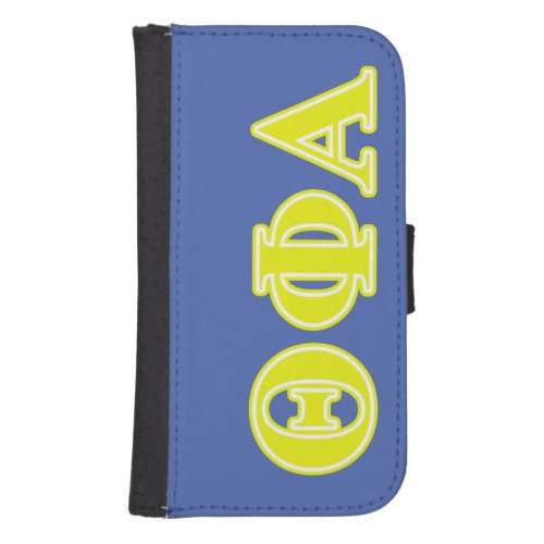 Theta Phi Alpha Yellow Letters Wallet Phone Case For Samsung Galaxy S4