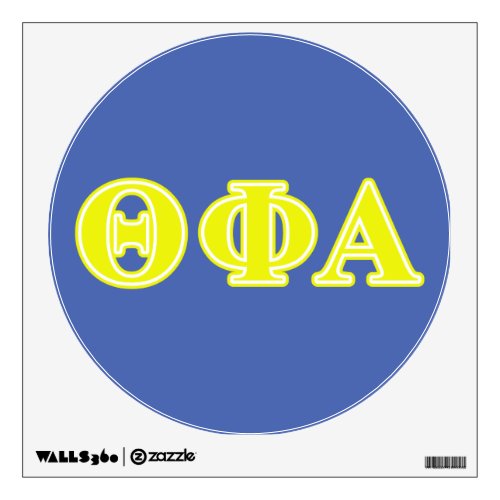 Theta Phi Alpha Yellow Letters Wall Sticker