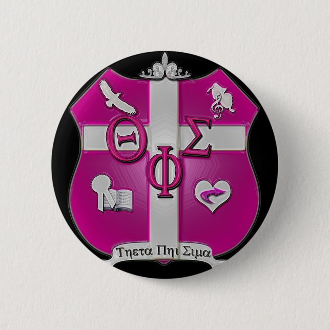 theta phi sigma shield button (Front)