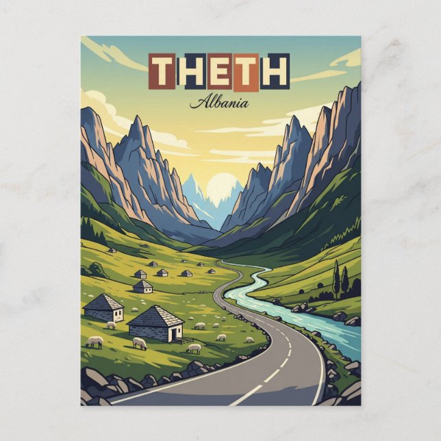 Theth Albania Travel Postcard (Front)