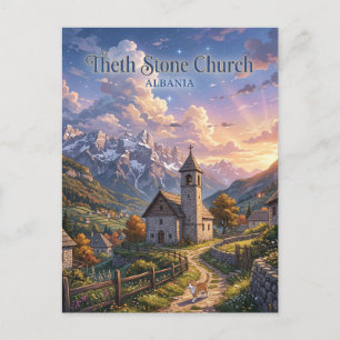 Theth Stone Church Albania Postcard