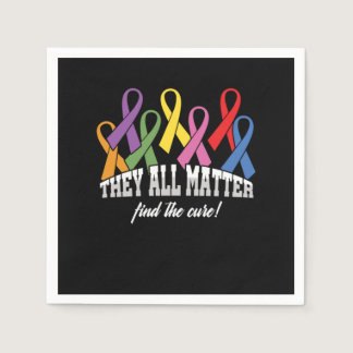 They All Matter Cancer Awareness Ribbon Gift Napkins