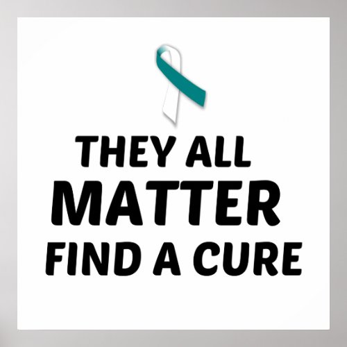 THEY ALL MATTER FIND A CURE CERVICAL CANCER POSTER