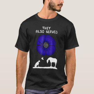 They Also Served Purple Poppy Animal Dog Horse Bi T-Shirt