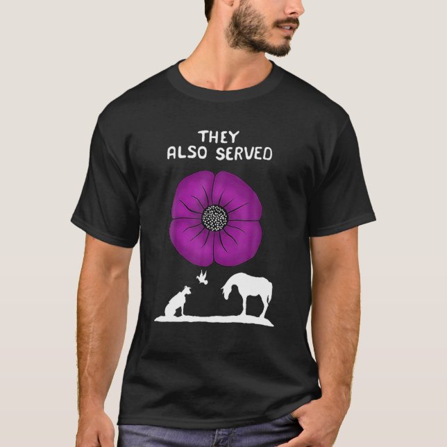 They Also Served Purple Poppy Animal T-Shirt (Front)
