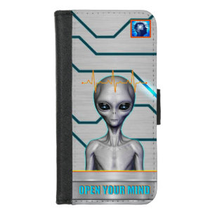 THEY ARE ALREADY HERE - OPEN YOUR MIND design coll iPhone 8/7 Wallet Case