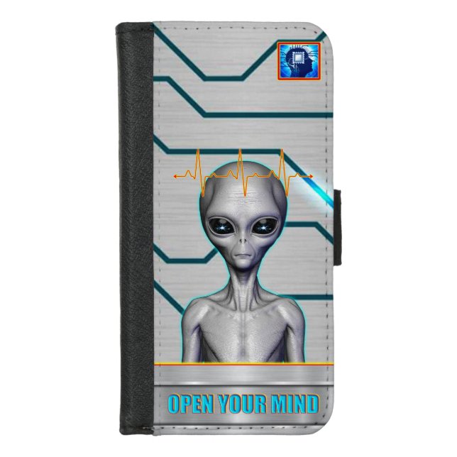 THEY ARE ALREADY HERE - OPEN YOUR MIND design coll iPhone Wallet Case (Front)