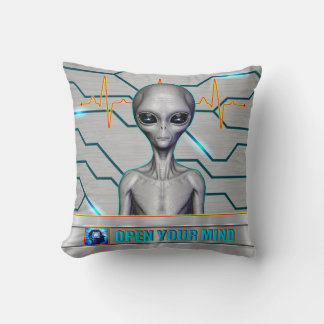 THEY ARE ALREADY HERE - OPEN YOUR MIND design coll Throw Pillow