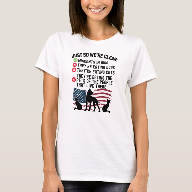 They Are Eating Pets In Springfield - Harris Walz T-Shirt (Front)